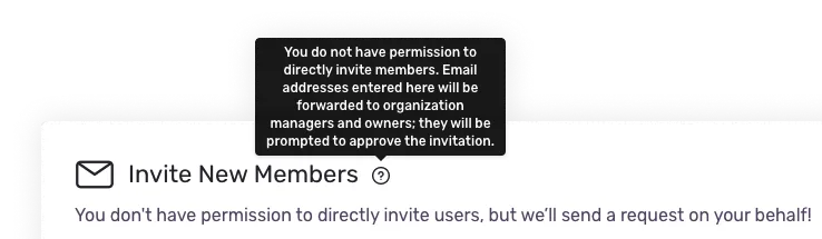 Permissions for inviting users